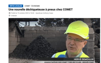 Une nouvelle déchiqueteuse à pneus chez COMET